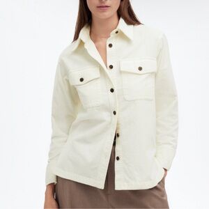 Madewell Cream Corduroy Utility Shacket